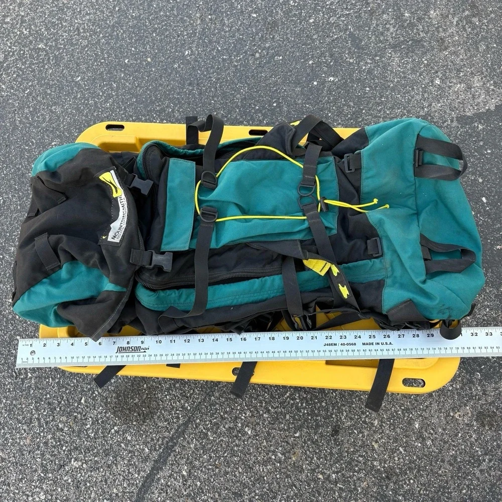 Vtg Mountainsmith Backpacking Pack Black Teal‎ Heritage Internal Aluminum Frame